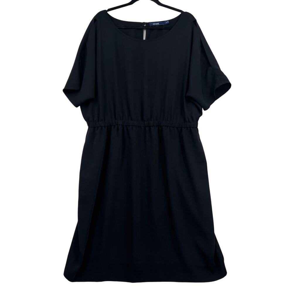 Eloquii by The Limited Dress Size 20W‎ Black Elastic Waist Short Sleeve Pockets